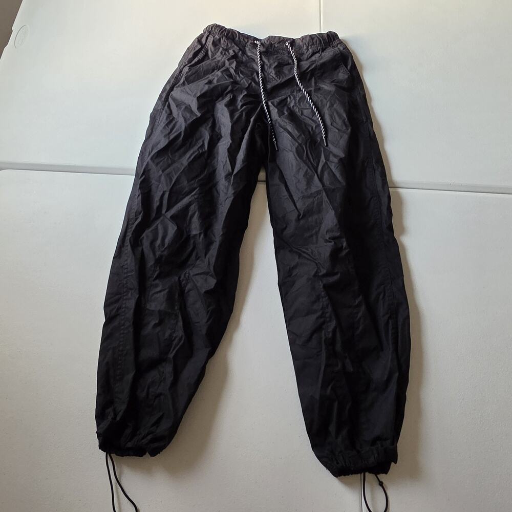 OFFLINE By Aerie Pants Womens XS Black Woven Jogger Elastic Waist Pockets Cuffed